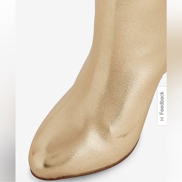 Brian Atwood x Express Metallic Over The Knee Heeled Boots Size 7 - Picture 3 of 5